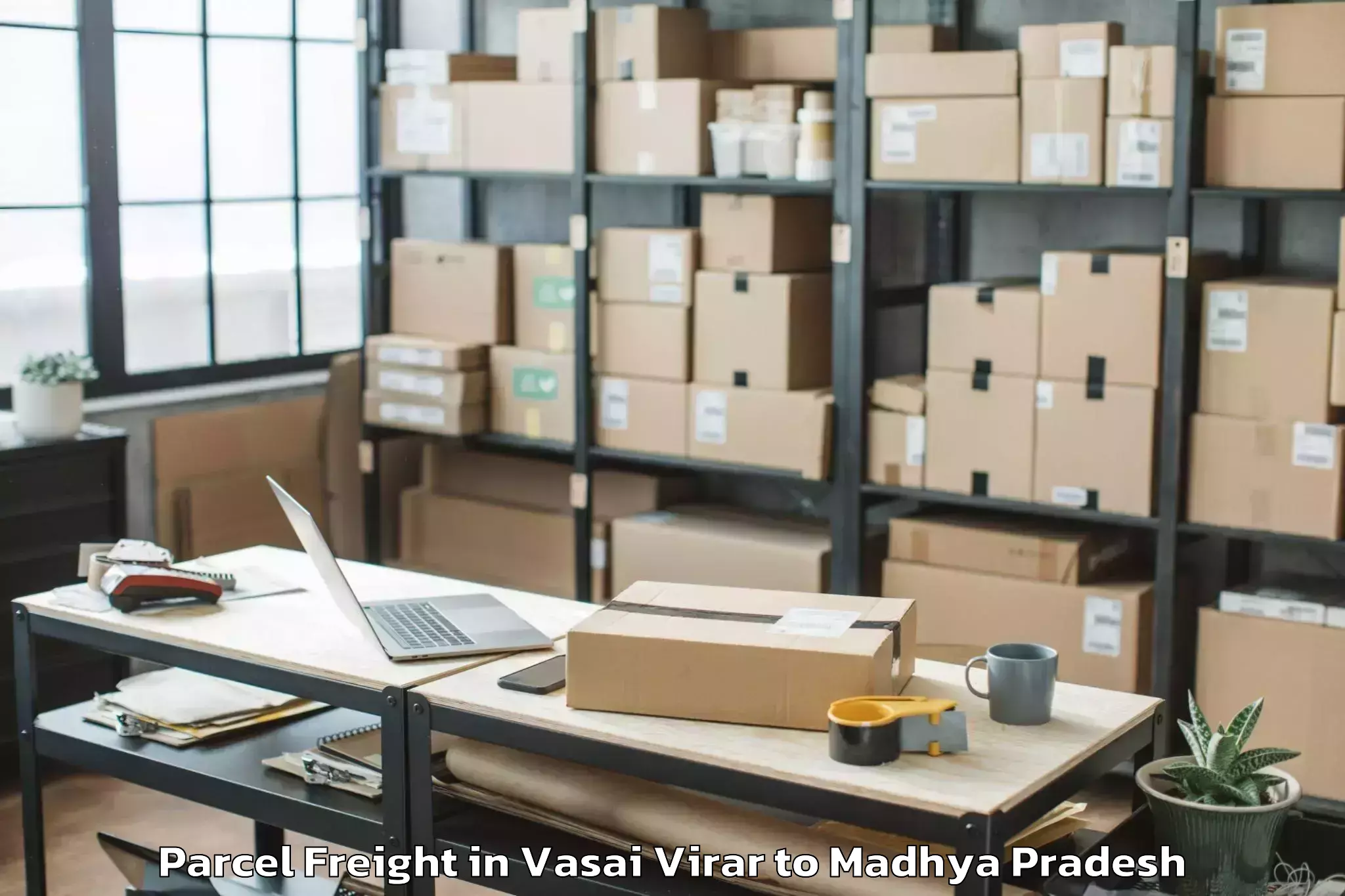 Trusted Vasai Virar to Gwalior Airport Gwl Parcel Freight